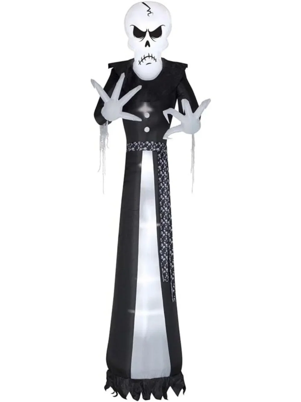 12' Inflatable Halloween Dapper Skull Ghoul Yard Decoration - Spooky Outdoor